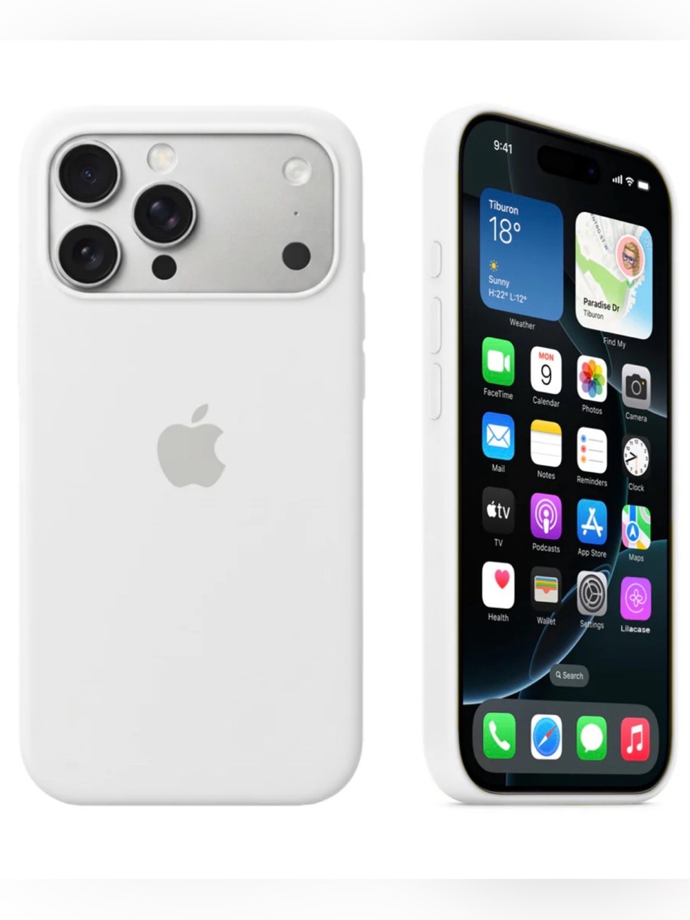 Apple White Silicone iPhone 17 Pro Protection Case with MagSafe